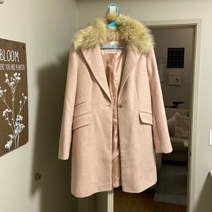 TOPSHOP: Blush Pink Peacoat